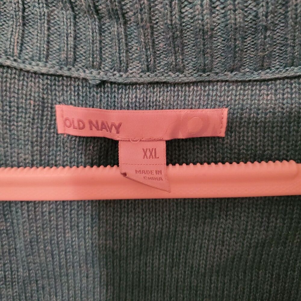 Y2K Old Navy Teal Shrug Cardigan Short Sleeve Cropped Plus 2xl Layering Spring - Picture 3 of 6